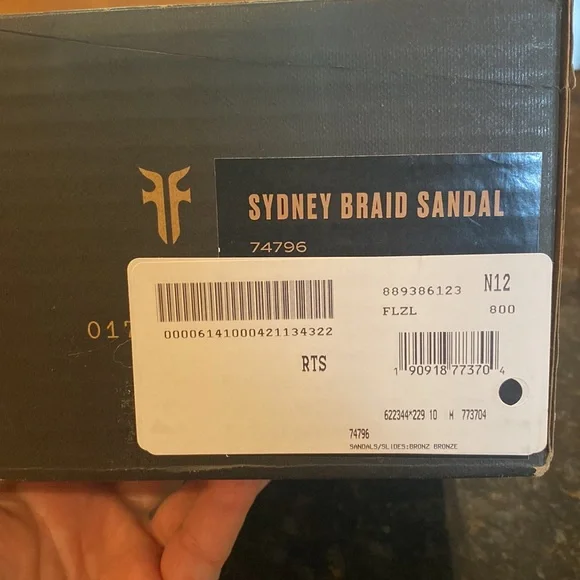 Frye Braided Strap Sydney Sandal NIB Size 10 in Bronze - Picture 5 of 16